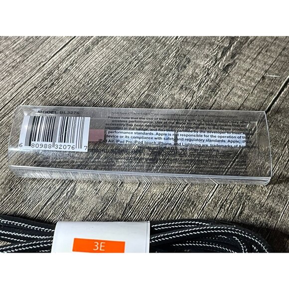 USB-2.0 Type C to Lightning 6' Black fabric for iPhone Apple iPad laptop 3E - Picture 7 of 8